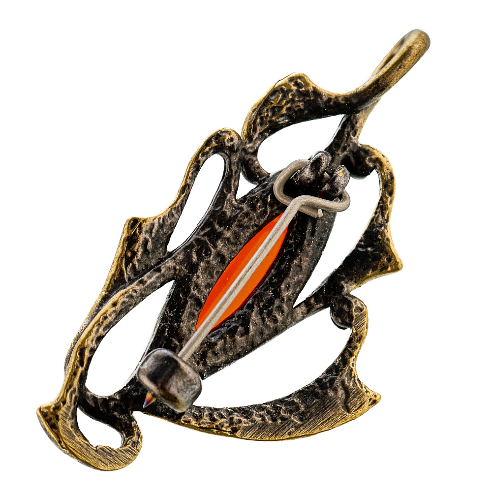 Брошь с янтарем «Зонтик. Готика» - интернет магазин Русь Велика я фото 1