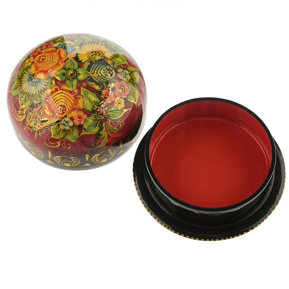 Шкатулка с художественной росписью «Цветы» - интернет магазин Русь Велика я фото 2