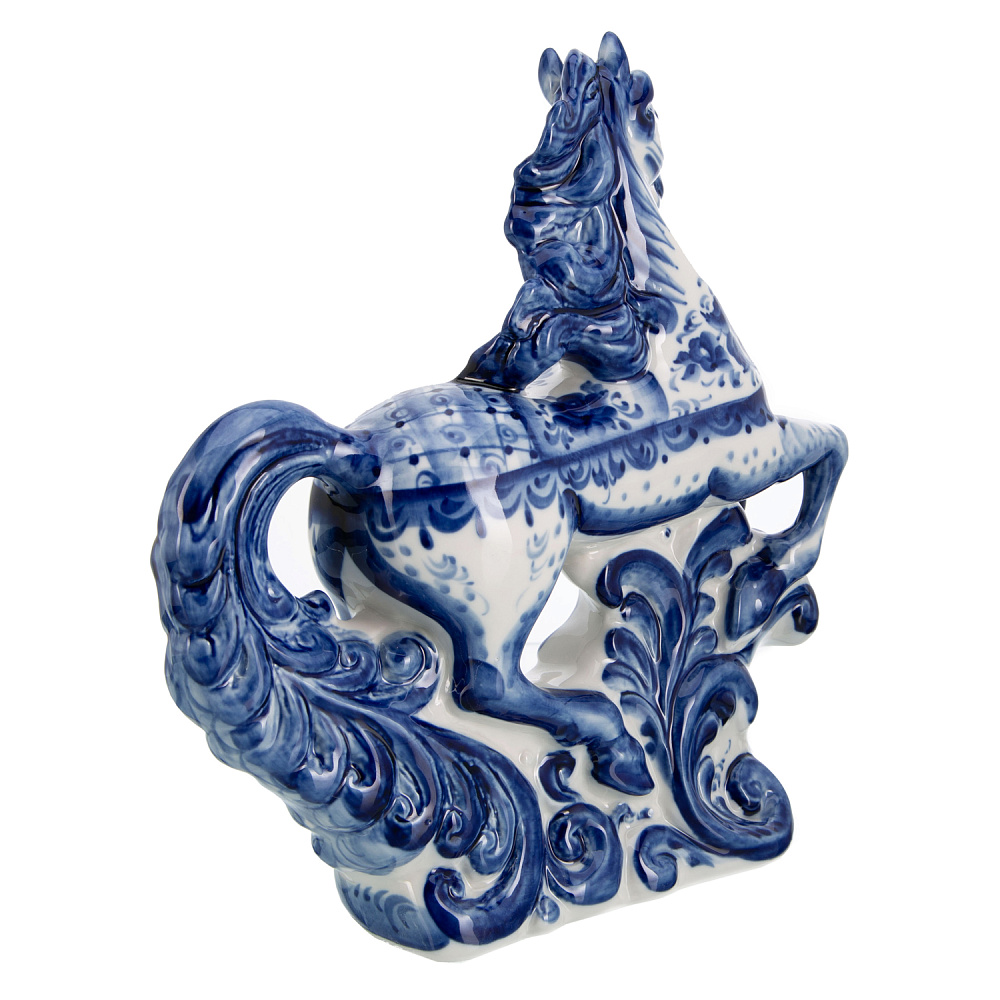 Статуэтка «Лошадь Графиня». Гжель - интернет магазин Русь Велика я фото 2