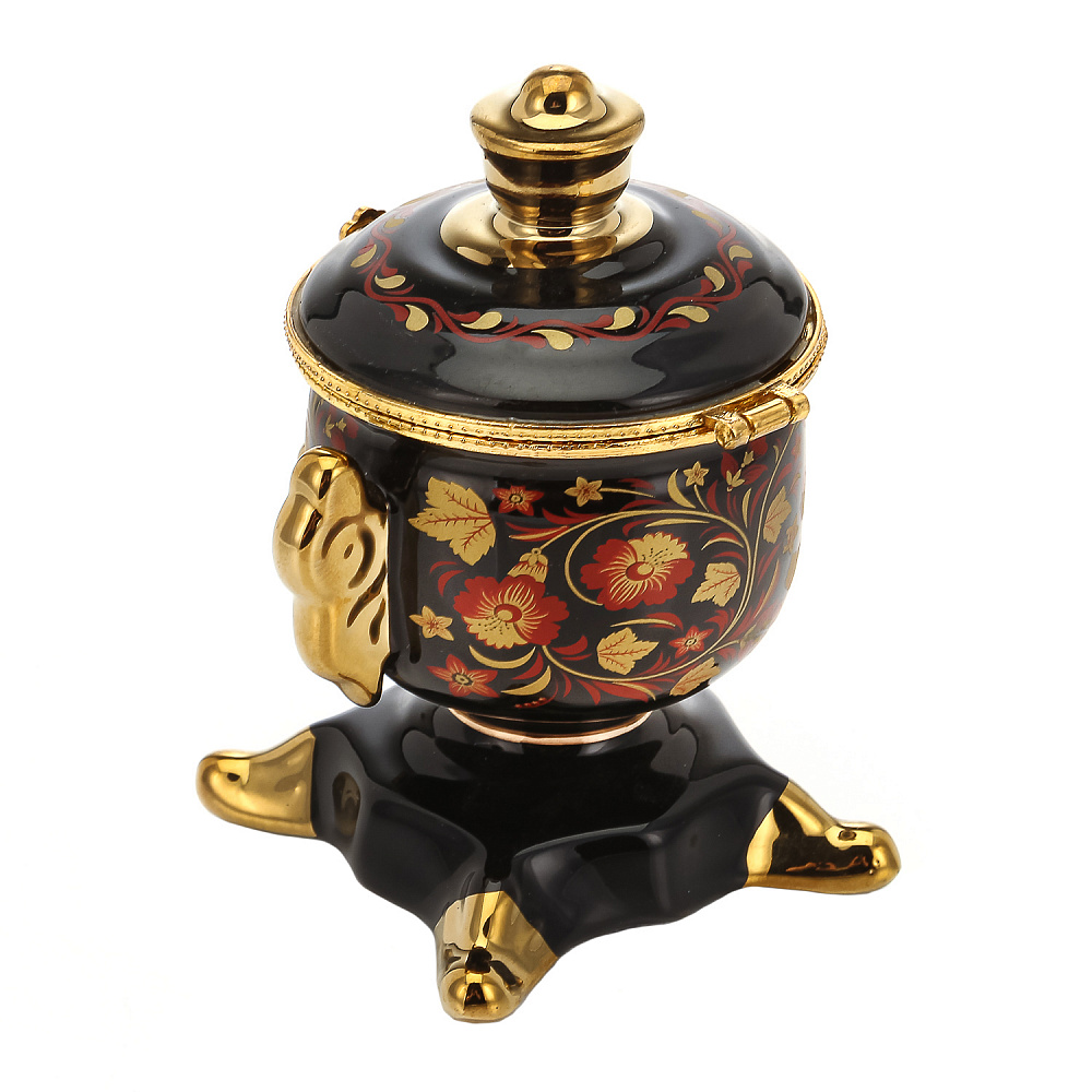 Сувенирный самовар-шкатулка «Цветы» - интернет магазин Русь Велика я фото 3