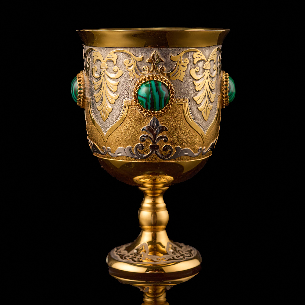 Питейный набор на 4 персоны «Малахит». Златоуст - интернет магазин Русь Велика я фото 3