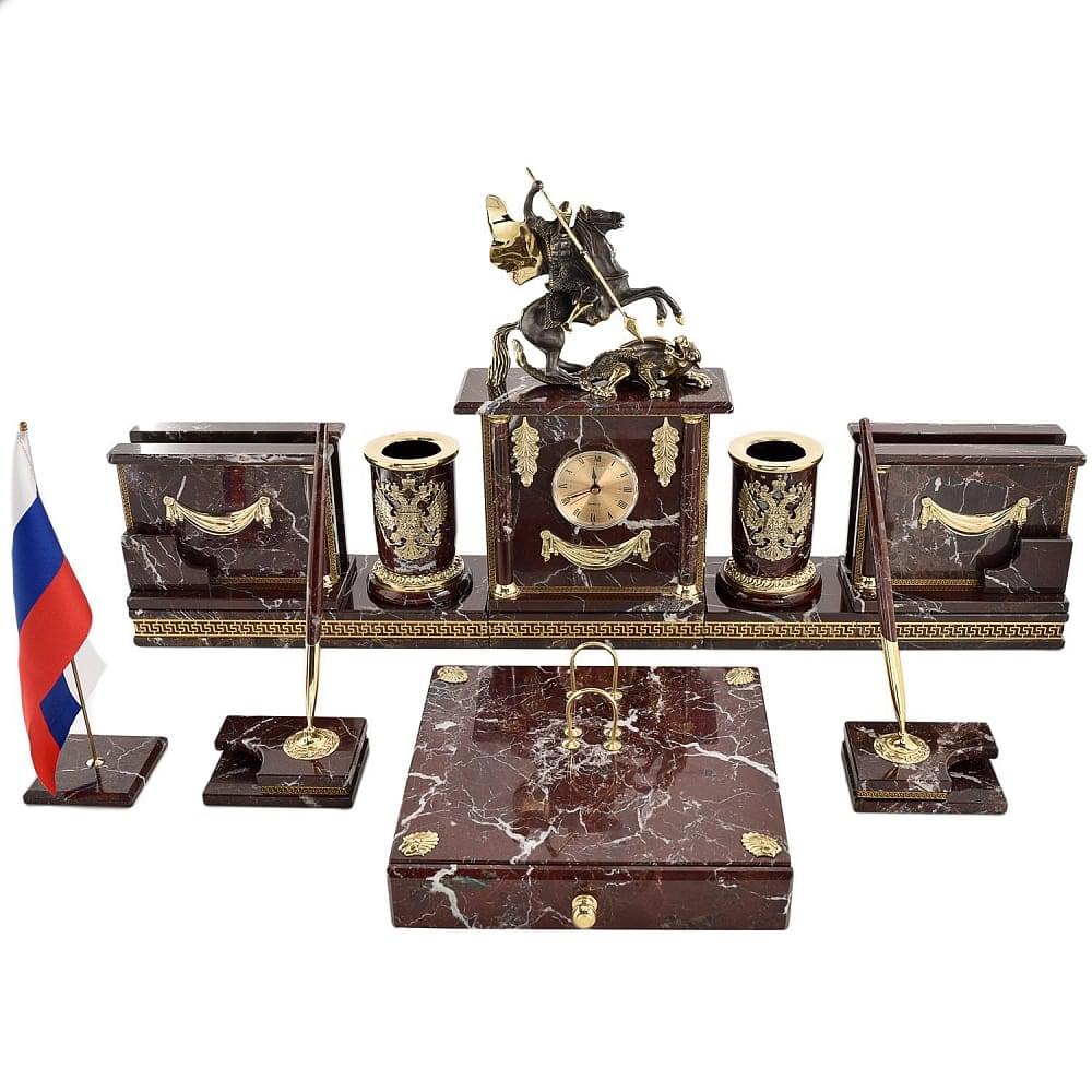 Настольный набор для руководителя «Георгий Победоносец» - интернет магазин Русь Велика я 
