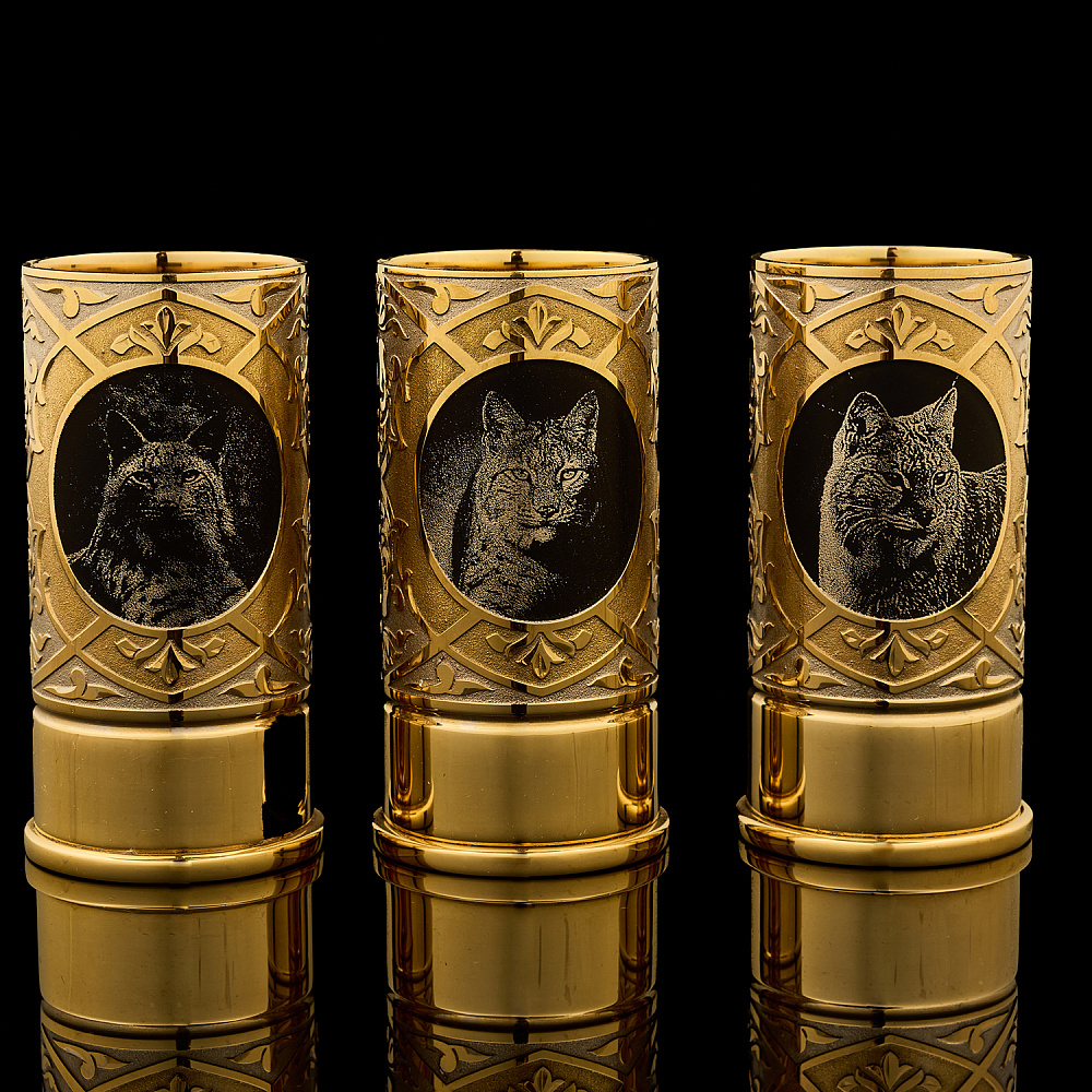 Набор стопок-гильз «Рысь». Златоуст - интернет магазин Русь Велика я 