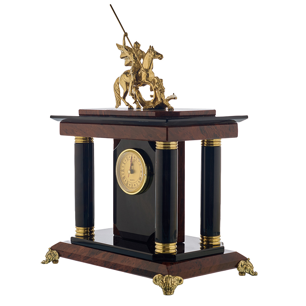 Часы настольные «Георгий Победоносец» - интернет магазин Русь Велика я фото 1