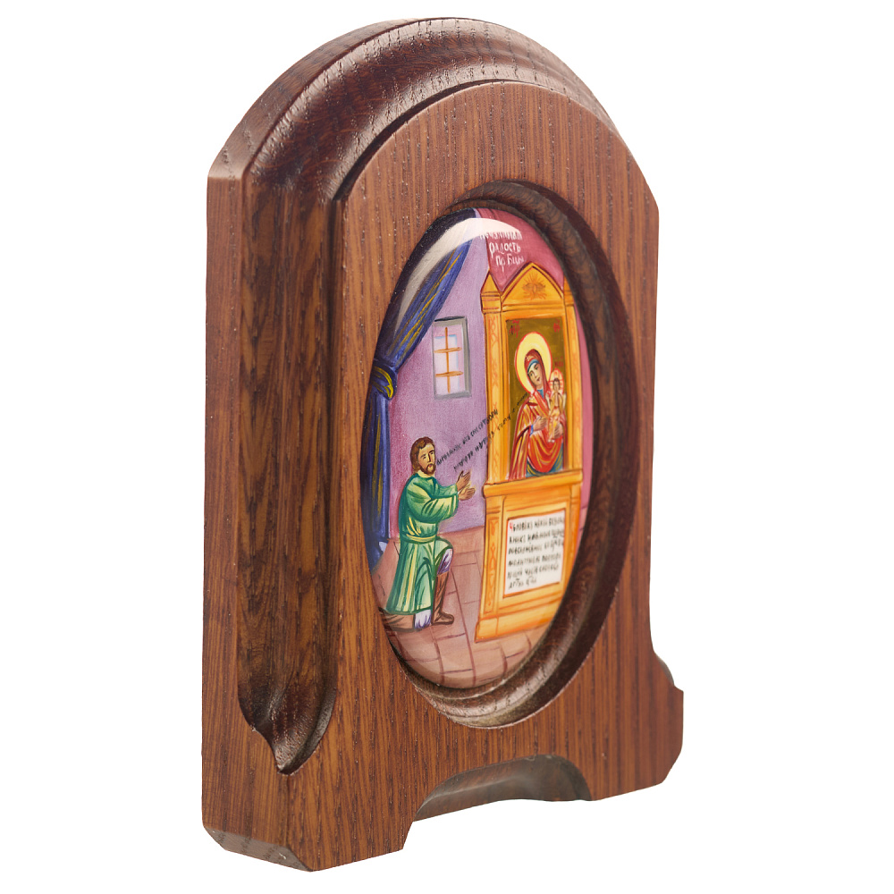 Икона «Нечаянная радость». Ростовская финифть 10,5х13,5 см - интернет магазин Русь Велика я фото 1