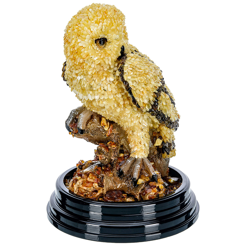 Скульптура из янтаря «Сова» - интернет магазин Русь Велика я фото 4