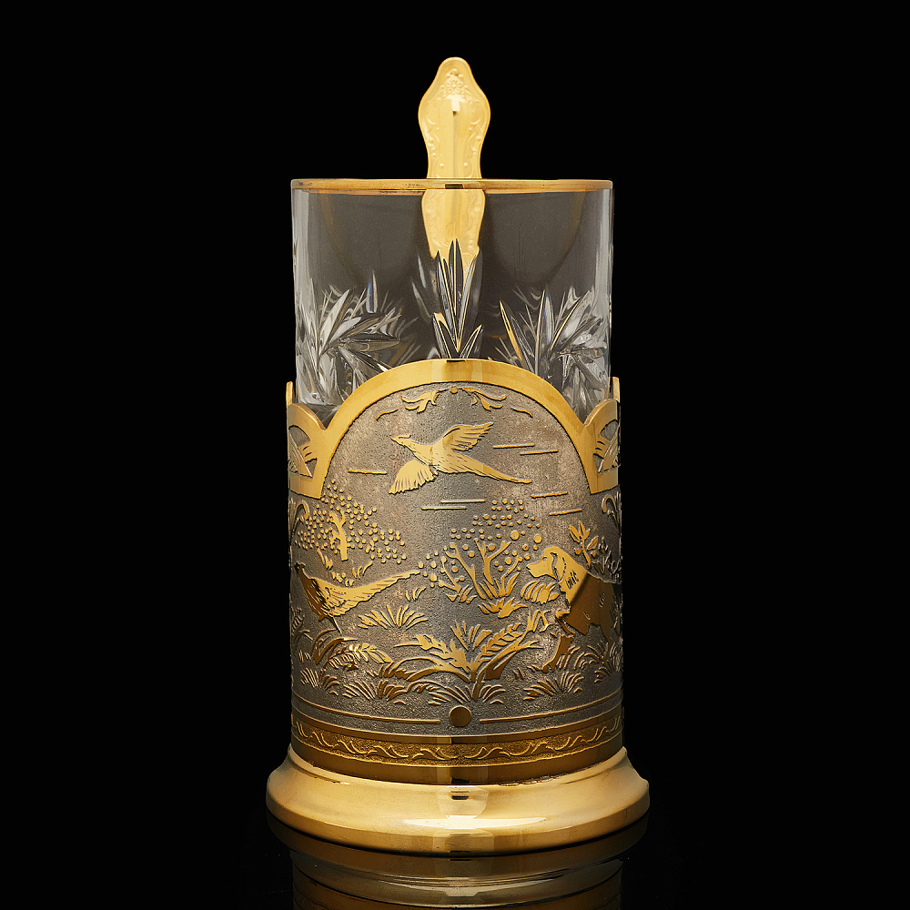 Подстаканник «Охота». Златоуст - интернет магазин Русь Велика я 