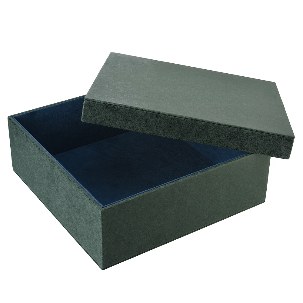 Подарочная упаковка из экокожи зеленая 30х30х10 см - интернет магазин Русь Велика я фото 1