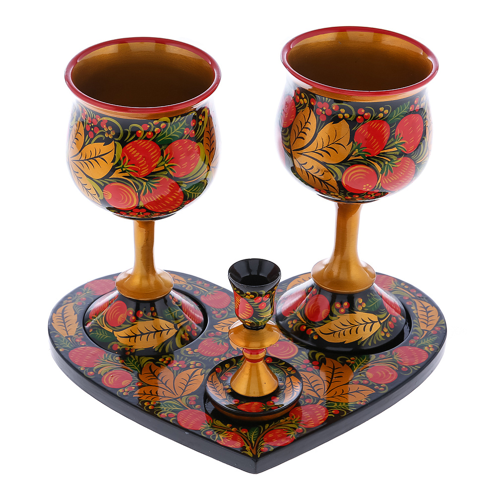 Питейный набор «Свадебный». Хохлома - интернет магазин Русь Велика я 