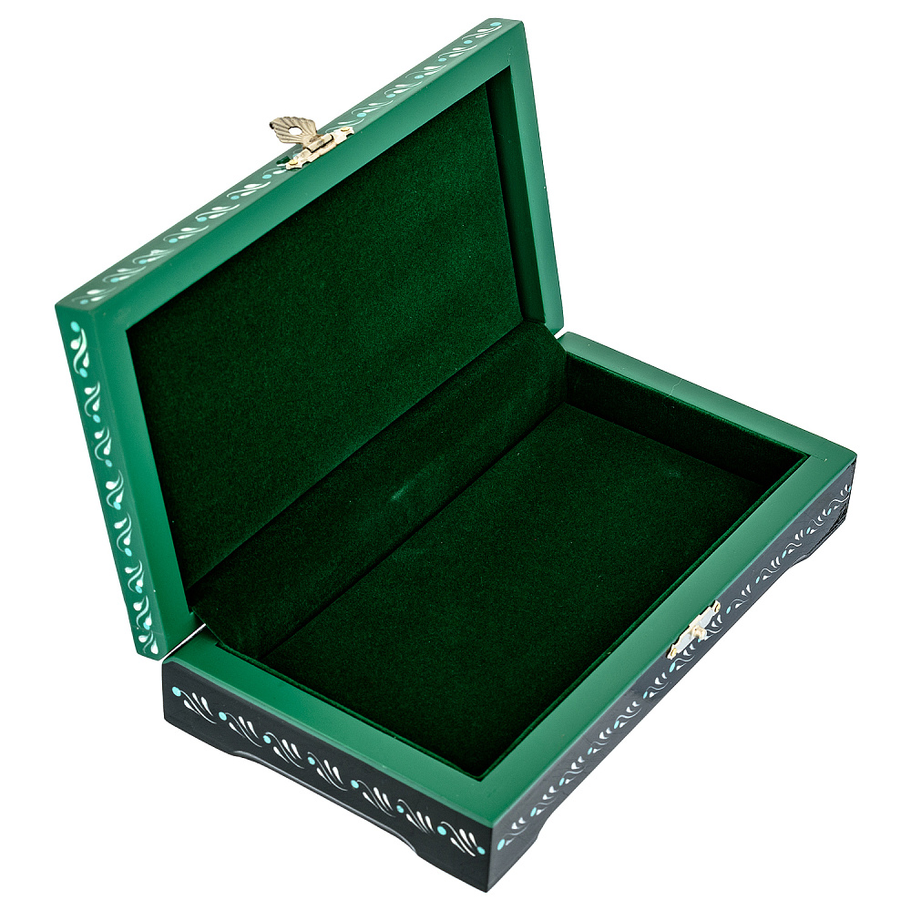 Шкатулка с росписью «Утренняя роса». Хохлома - интернет магазин Русь Велика я фото 3