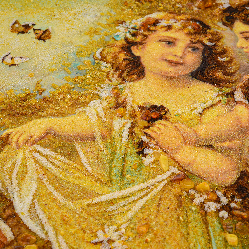 Картина янтарная «Весна жизни» 60х40 см - интернет магазин Русь Велика я фото 3