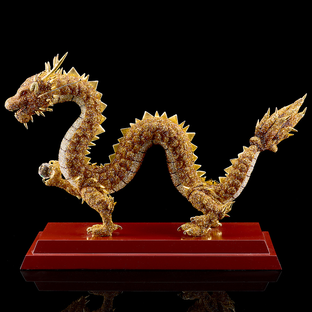 Скульптура с хрустальными стразами «Дракон» - интернет магазин Русь Велика я фото 2