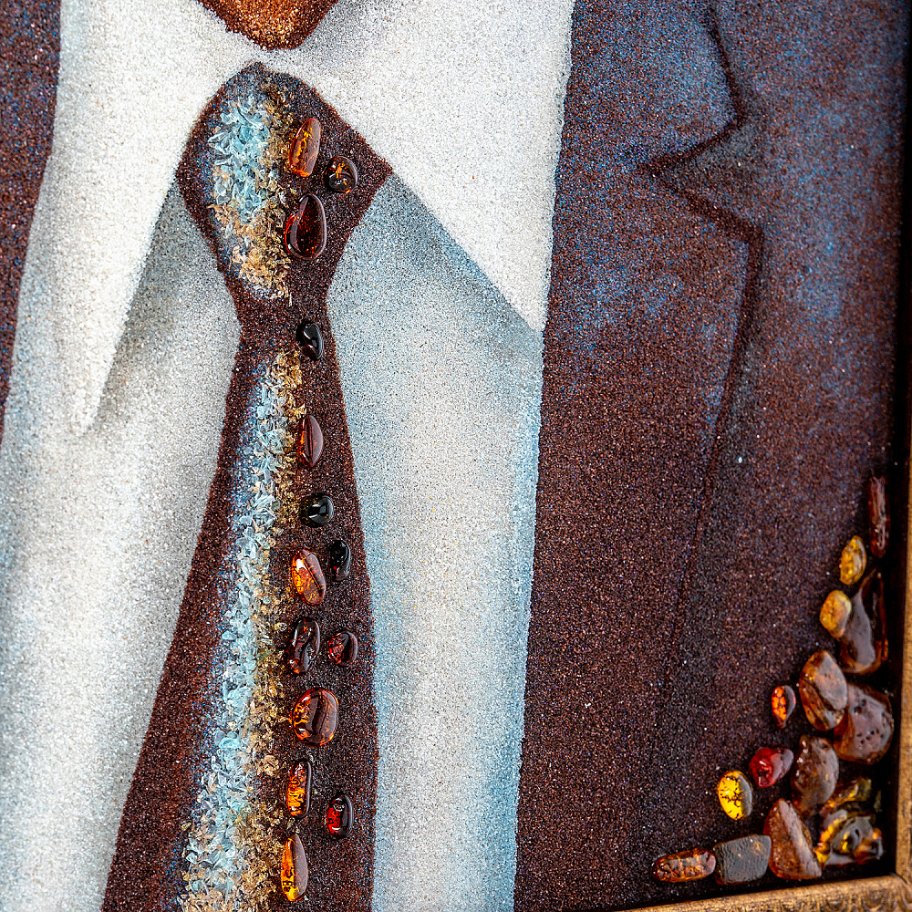 Картина янтарная «В.В.Путин» 40х60 см - интернет магазин Русь Велика я фото 5