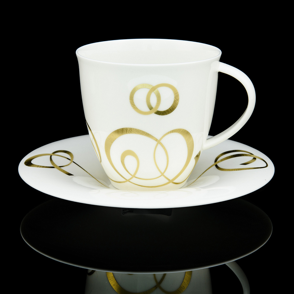 Чайная пара 250 мл «Колечки». Форма «Оливия». ИФЗ - интернет магазин Русь Велика я фото 1