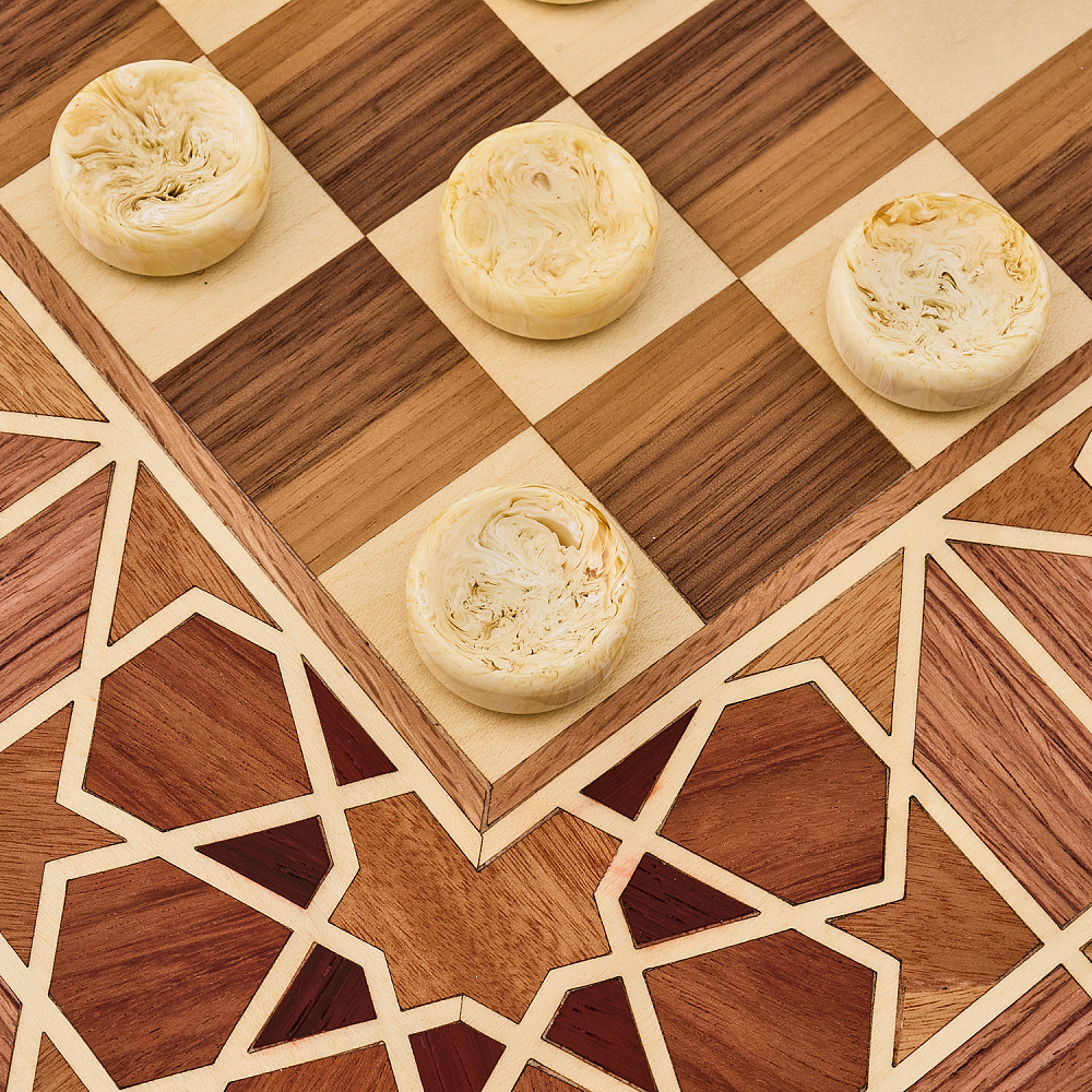 Нарды-шашки с янтарными фишками «Жасмин» 49х25 см - интернет магазин Русь Велика я фото 6