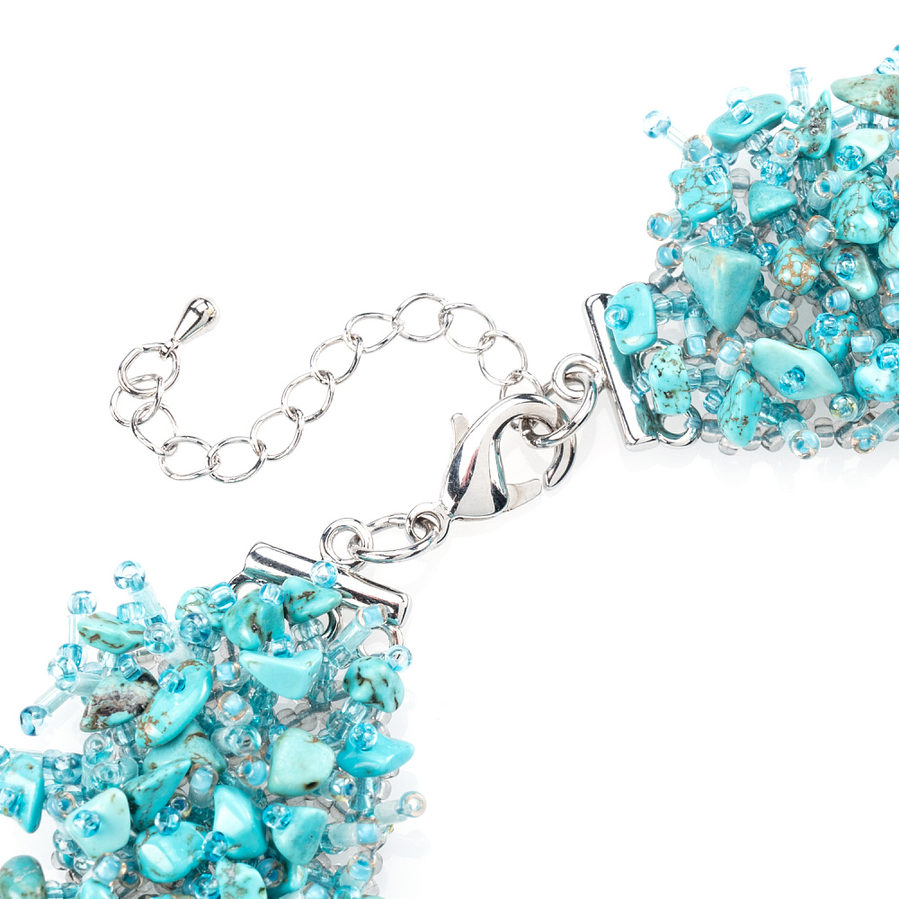 Колье из бисера и натурального камня «Мех» - интернет магазин Русь Велика я фото 2