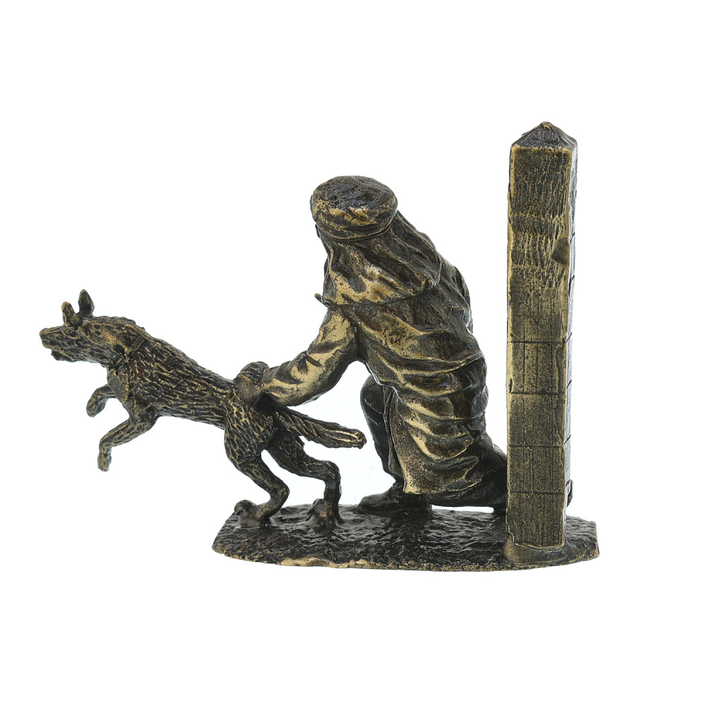 Бронзовая статуэтка «Пограничник с собакой» - интернет магазин Русь Велика я фото 2