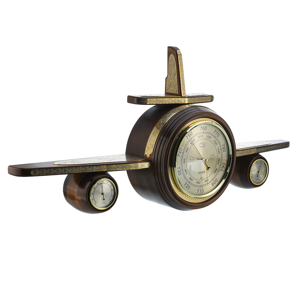 Метеостанция с барометром, гигрометром и термометром «Самолет». Златоуст - интернет магазин Русь Велика я фото 1