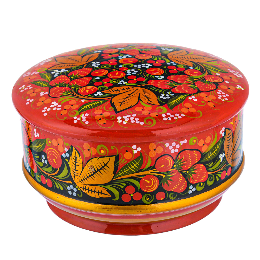 Шкатулка «Ягоды». Хохлома - интернет магазин Русь Велика я фото 1