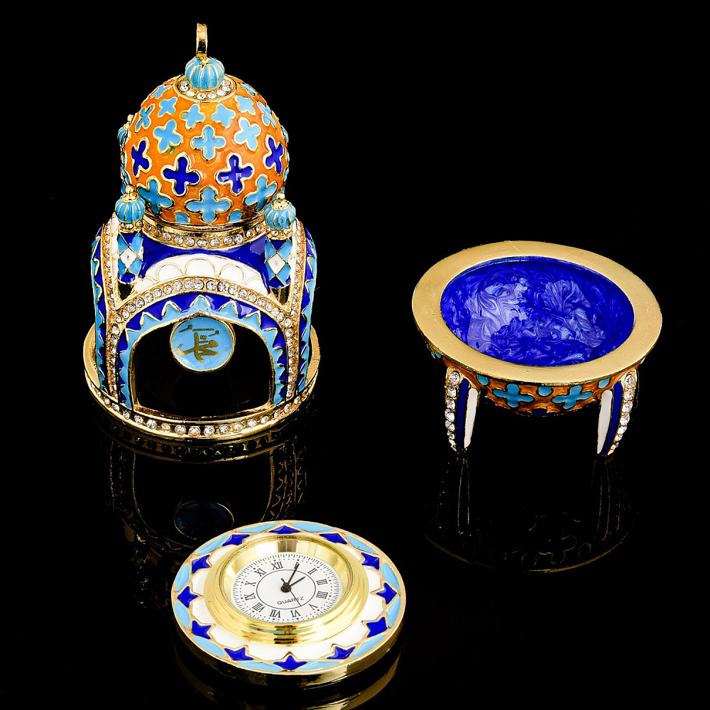 Шкатулка «Мечеть» с часами. Традиции Фаберже - интернет магазин Русь Велика я фото 1