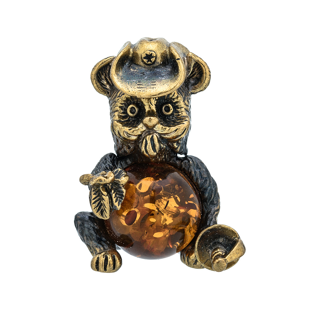 Статуэтка с янтарем «Кот мушкетер» - интернет магазин Русь Велика я 