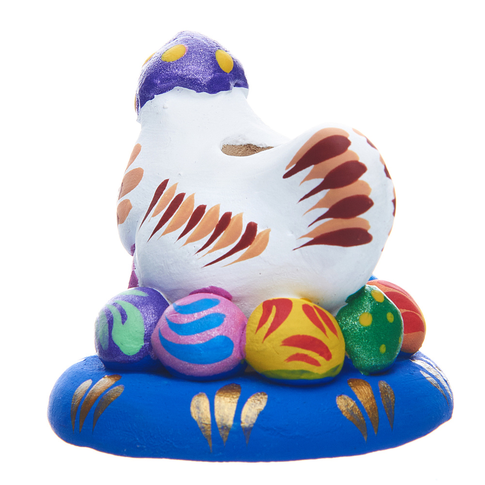 Ковровская игрушка Сувенир-Подсвечник КУРОЧКА в ПЛАТКЕ 6*6*5см - интернет магазин Русь Велика я фото 2