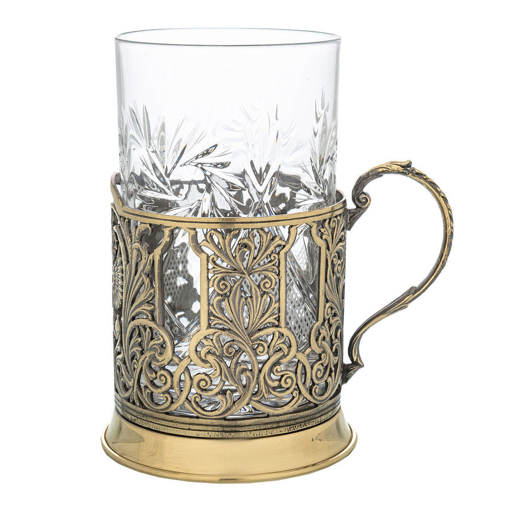 Подстаканник латунный «Герб РФ» - интернет магазин Русь Велика я фото 1