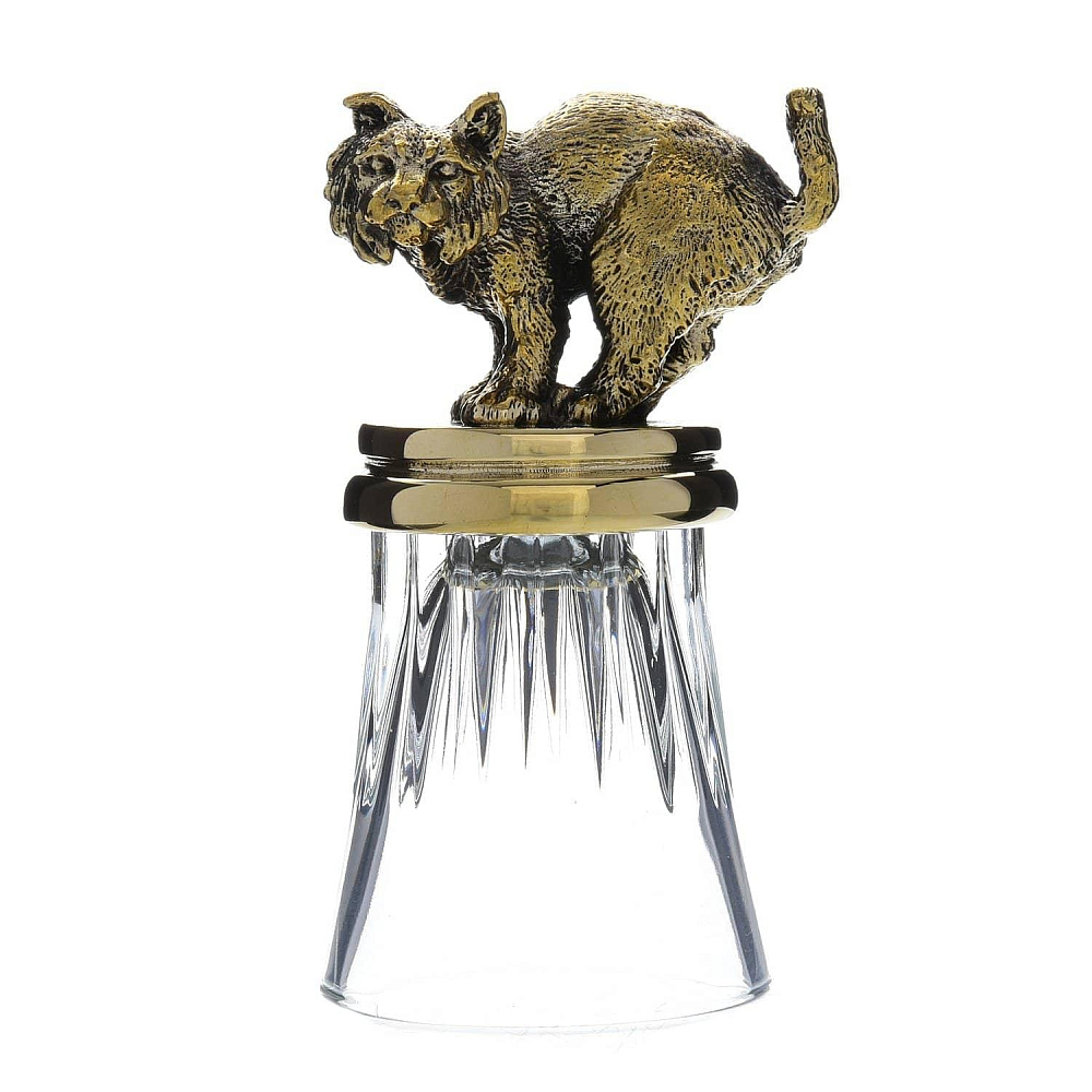 Ритон со стеклом « Лесная рысь» - интернет магазин Русь Велика я 