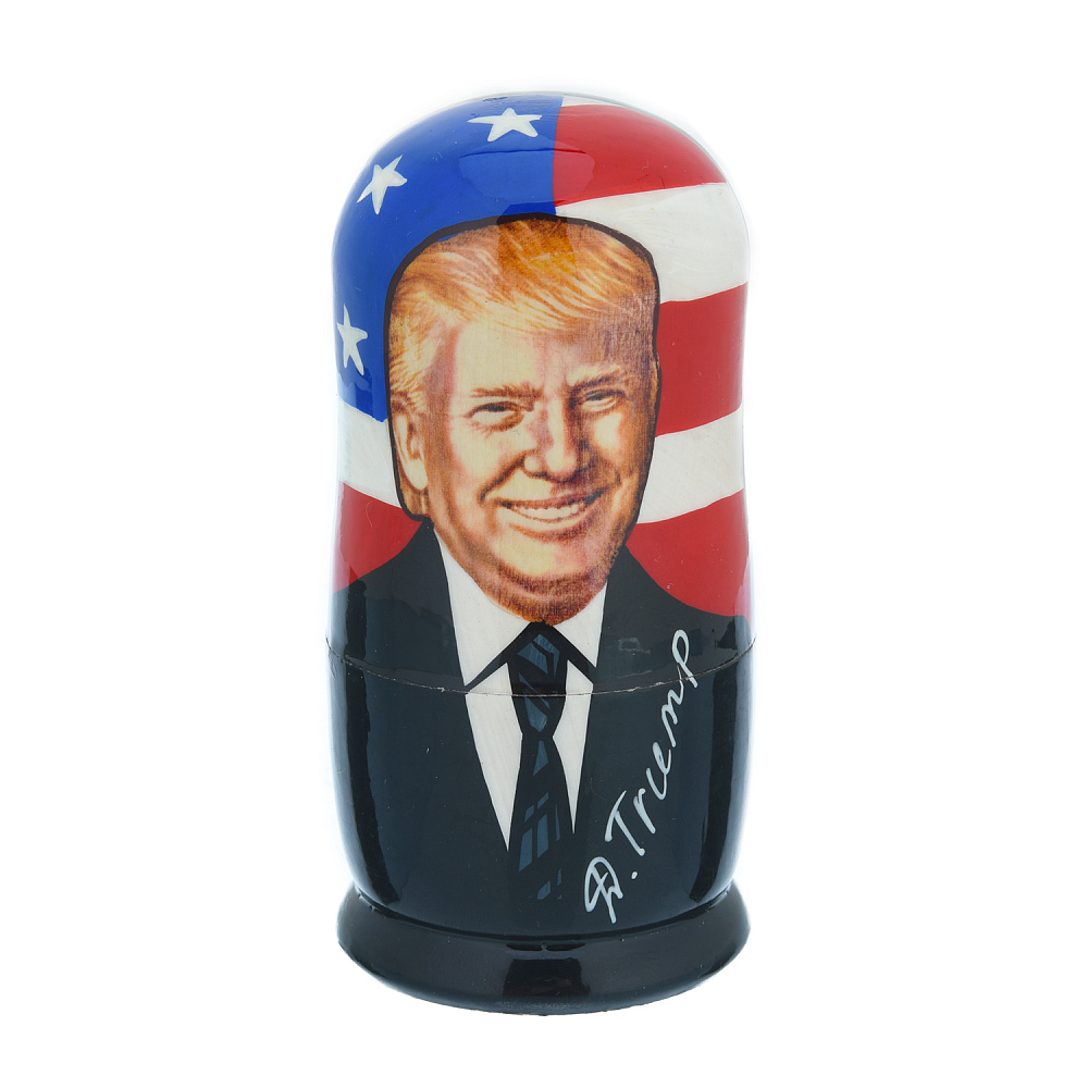 Матрешка «Вожди-политики. Трамп» 5 мест - интернет магазин Русь Велика я фото 1