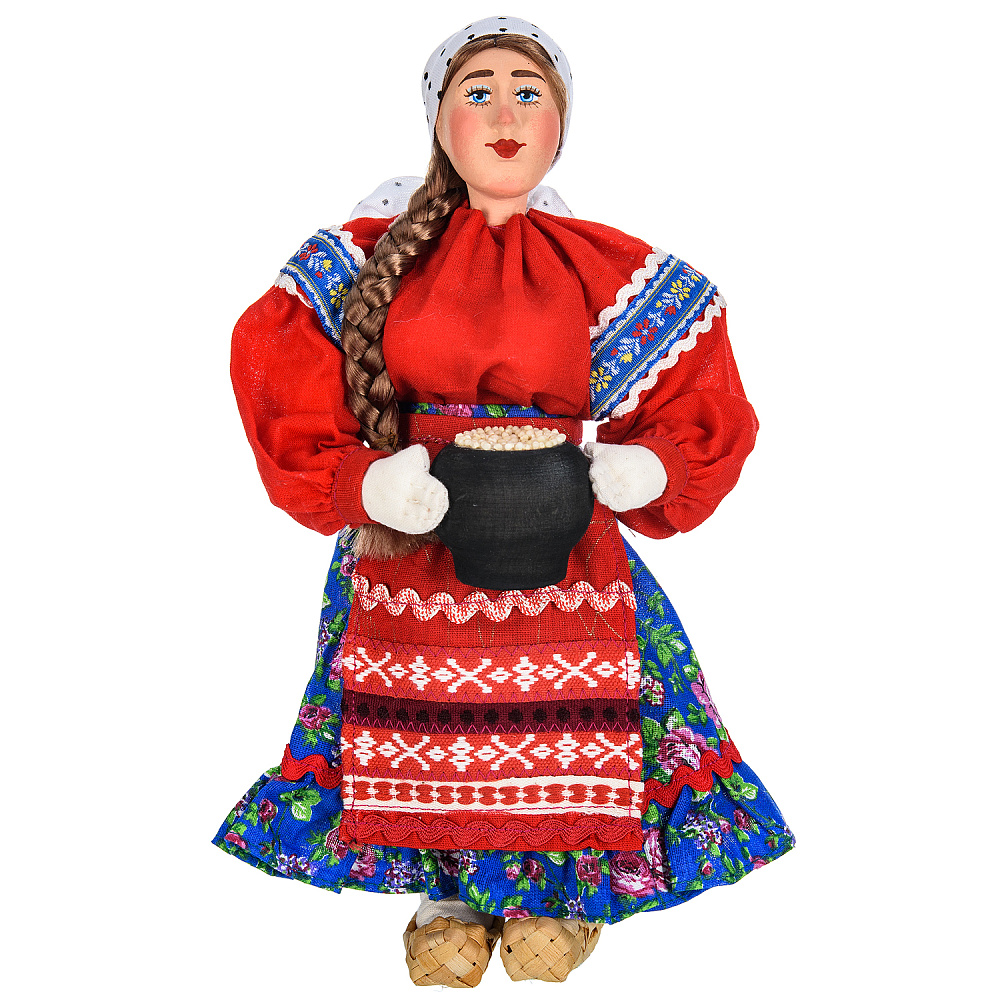 Коллекционная кукла ручной работы «Марья с чугунком» - интернет магазин Русь Велика я 