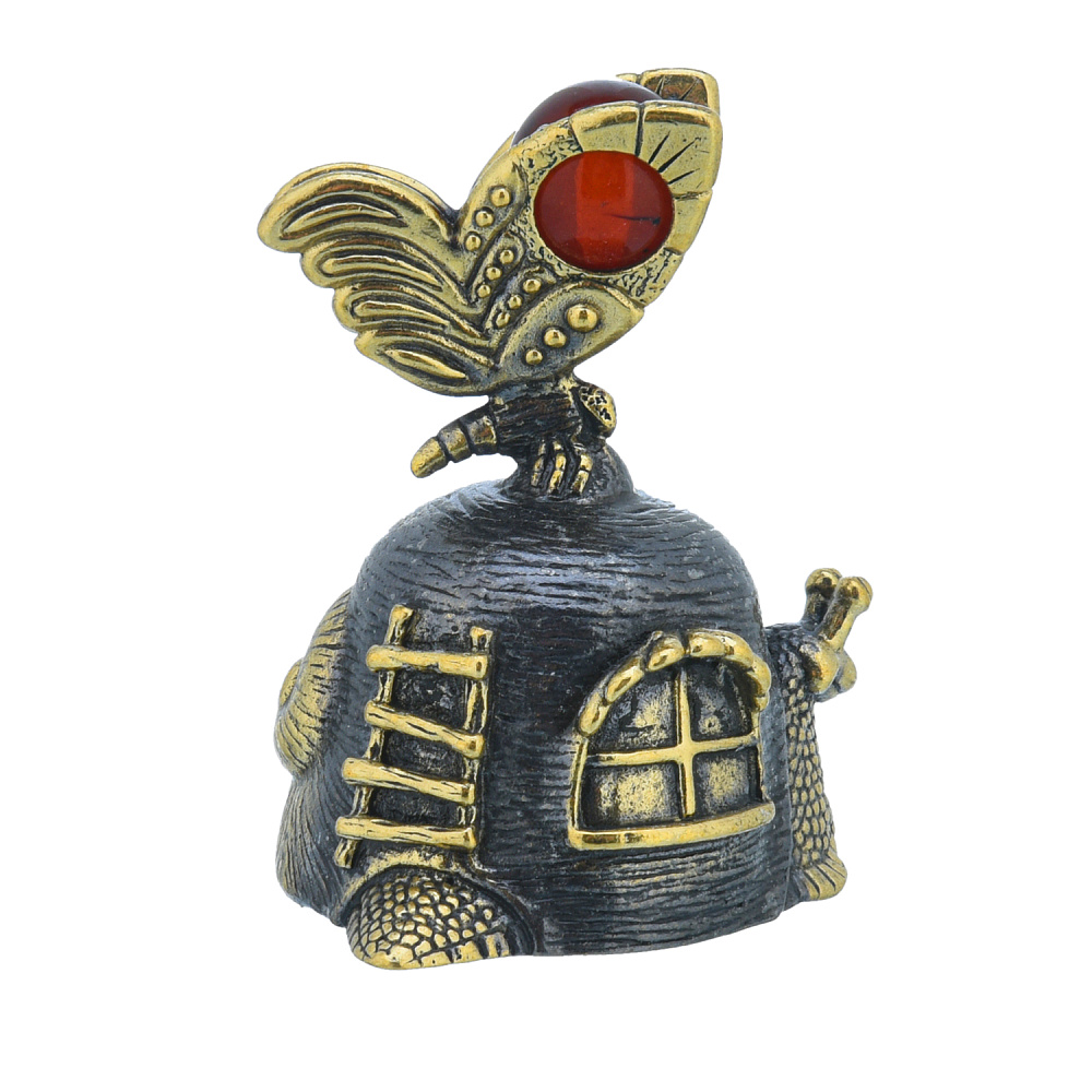 Колокольчик с янтарем «Улитка с бабочкой» - интернет магазин Русь Велика я фото 2