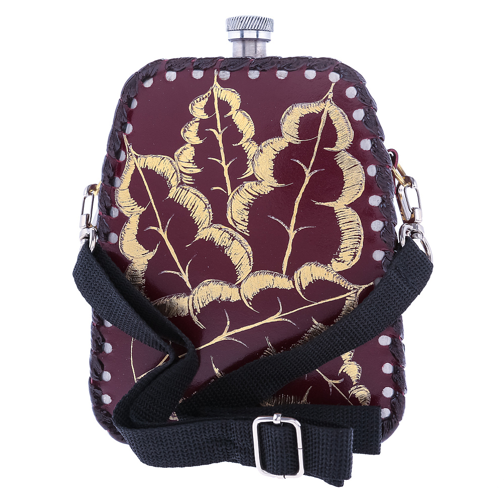 Фляга 1 л в кожаном чехле «Утка» - интернет магазин Русь Велика я фото 2