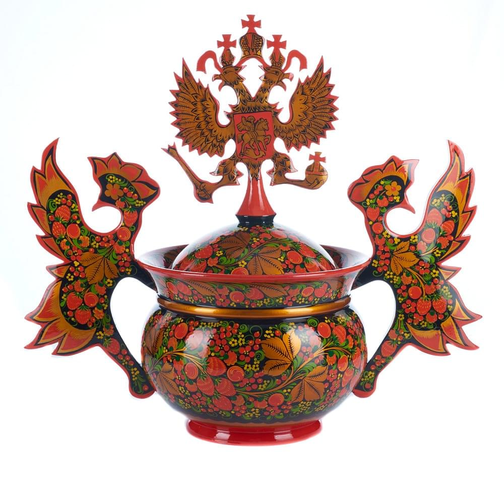 Братина «Герб» Хохлома - интернет магазин Русь Велика я фото 5