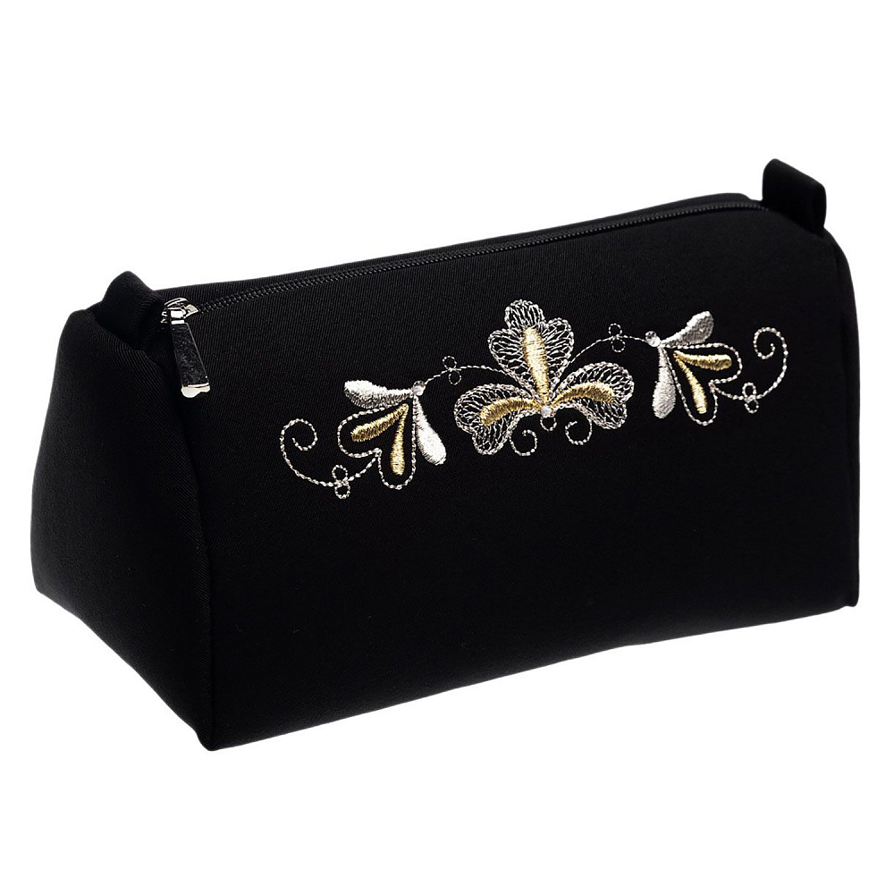 Косметичка «Листопад». Черная с вышивкой - интернет магазин Русь Велика я 