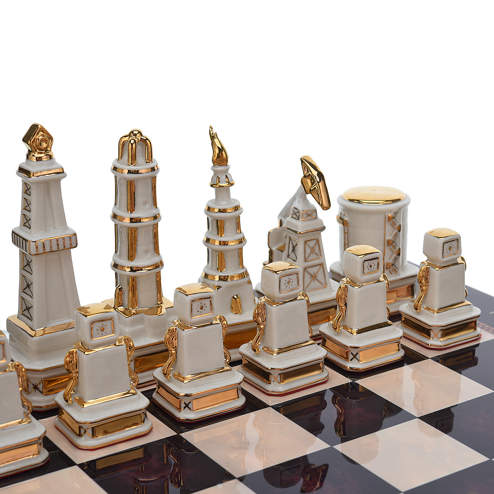 Шахматы с фигурами из фарфора «Нефть» 48х48 см - интернет магазин Русь Велика я фото 9