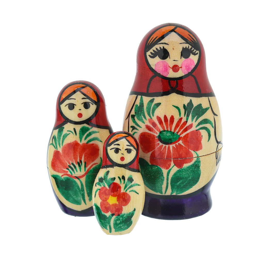 Матрешка семеновская «Россиянка» 3 места - интернет магазин Русь Велика я фото 2