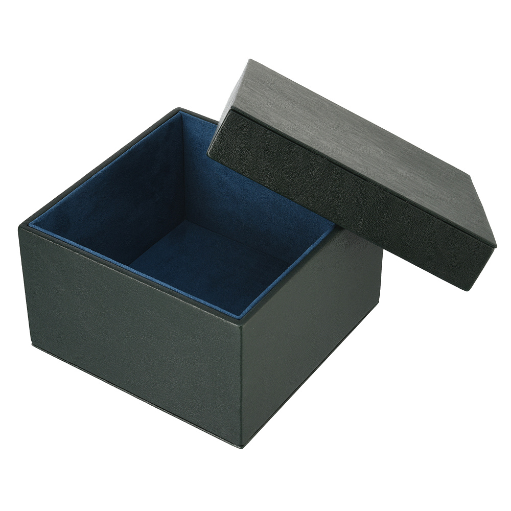 Подарочная упаковка из экокожи темно-зеленая 17х17х10 см - интернет магазин Русь Велика я фото 1