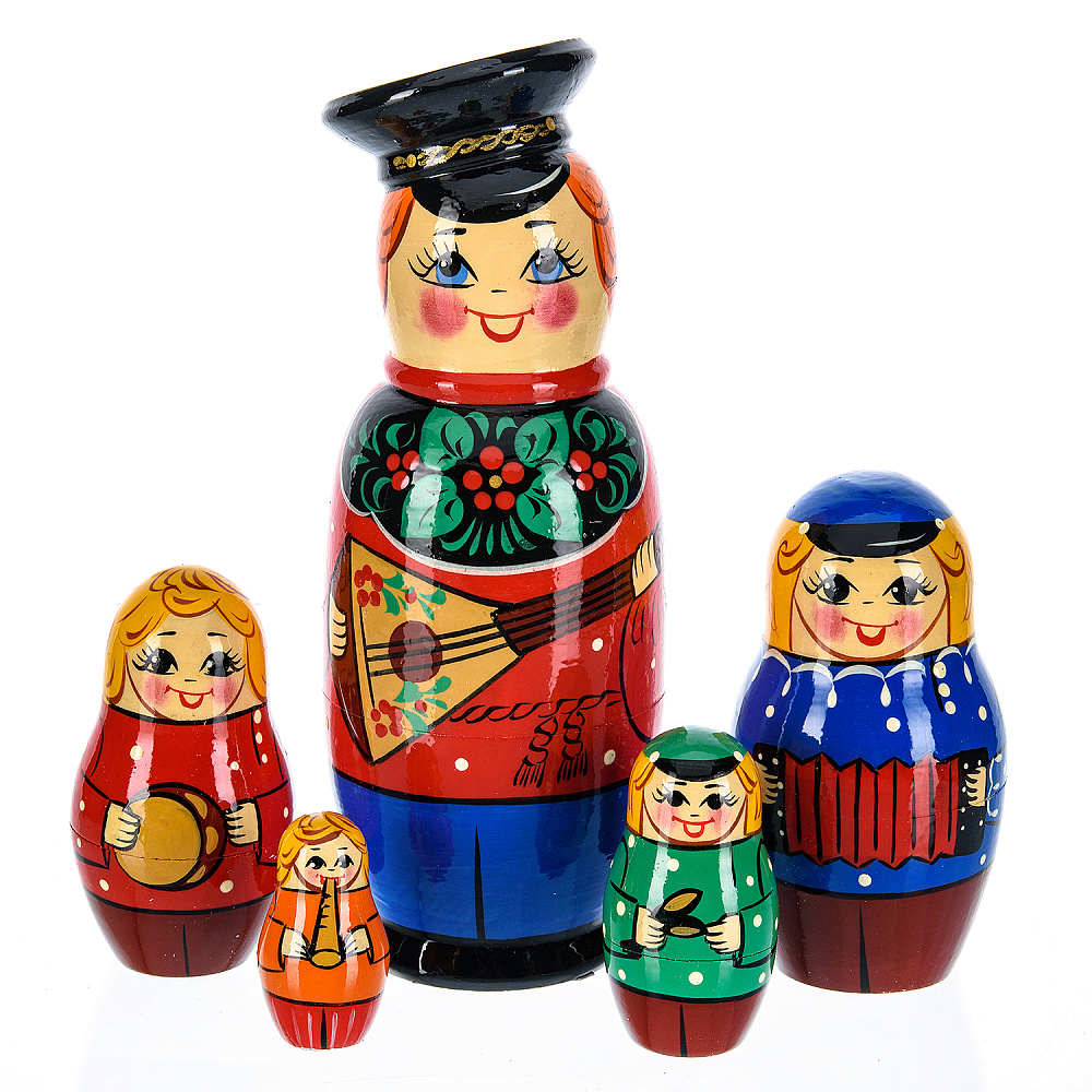 Матрешка «Семьянин» 5 мест - интернет магазин Русь Велика я 