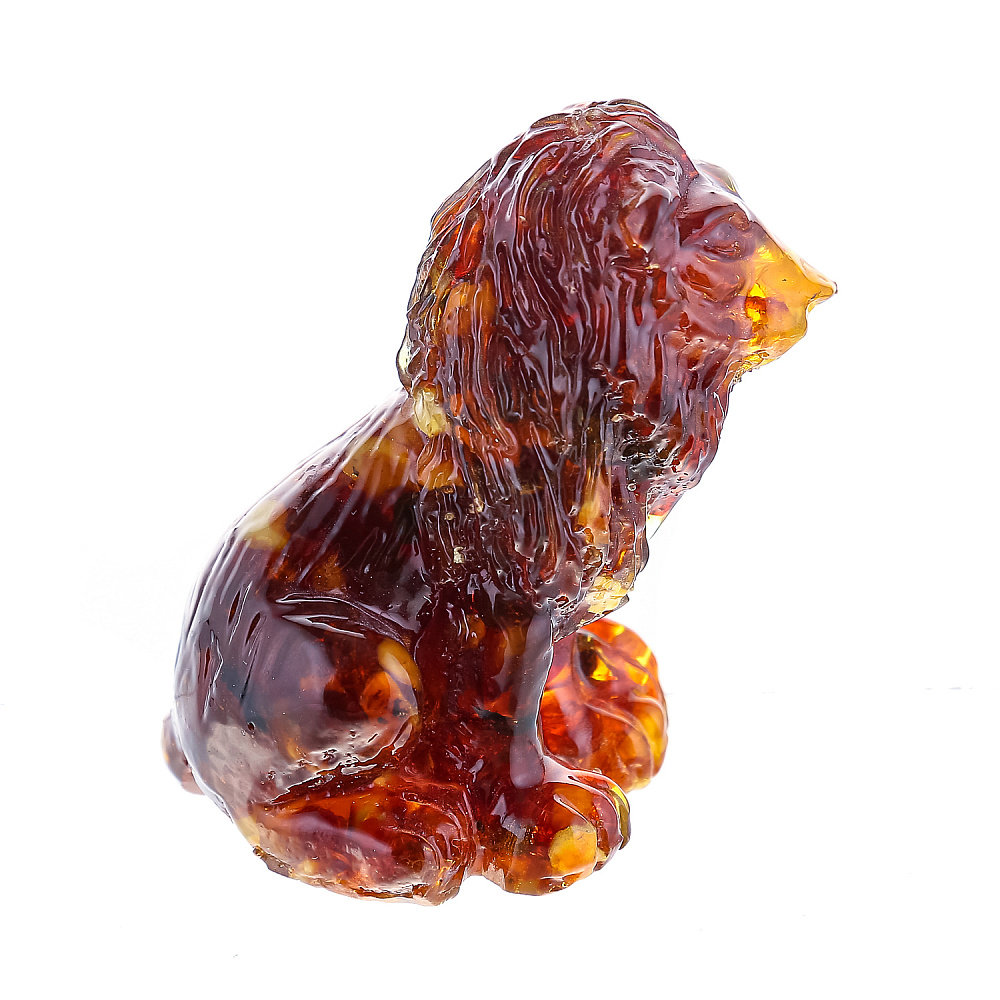 Янтарная статуэтка «Лев» - интернет магазин Русь Велика я 