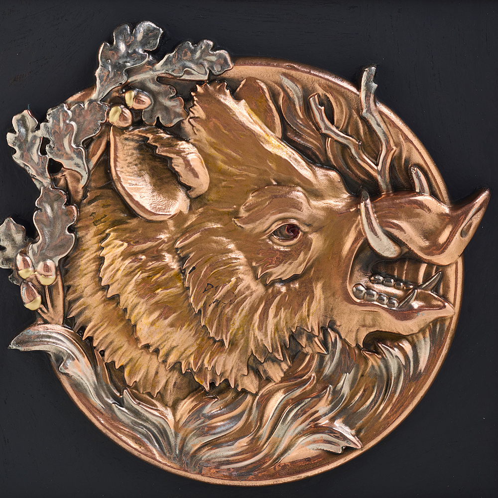 Панно «Кабан-секач» 33х31 см - интернет магазин Русь Велика я фото 1