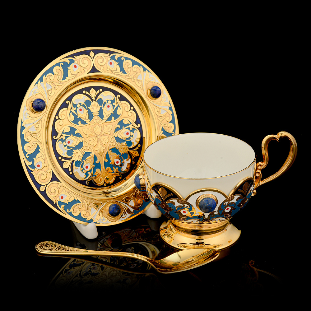 Кофейный сервиз на 2 персоны. Златоуст - интернет магазин Русь Велика я фото 3