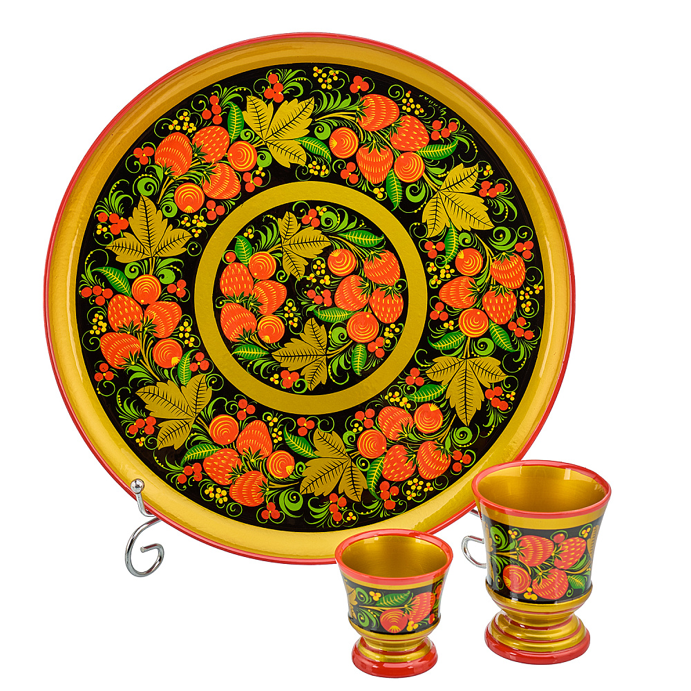 Набор для вина на 6 персон. Хохлома - интернет магазин Русь Велика я фото 2