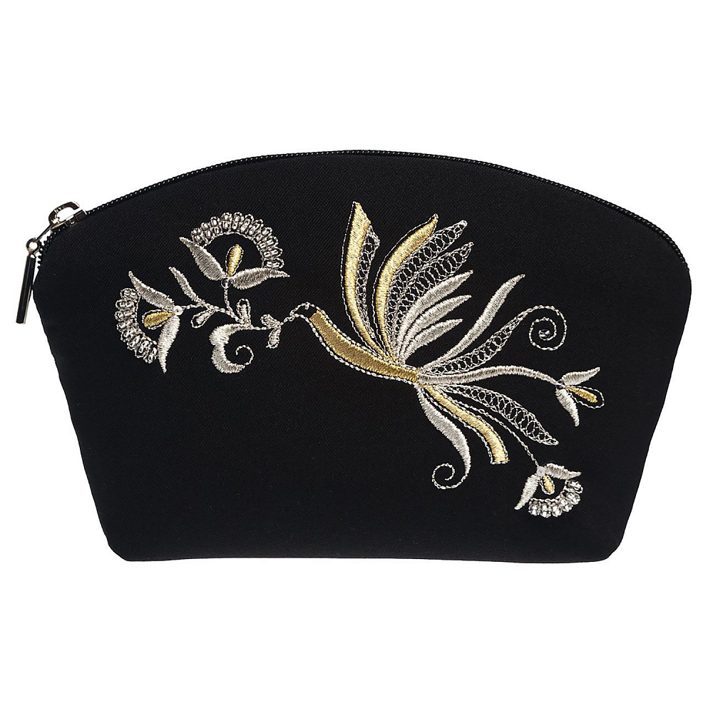 Косметичка «Птица». Черная с вышивкой - интернет магазин Русь Велика я фото 1