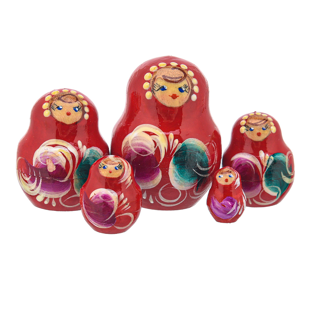 Матрешка «Цветы» 10 мест - интернет магазин Русь Велика я фото 3