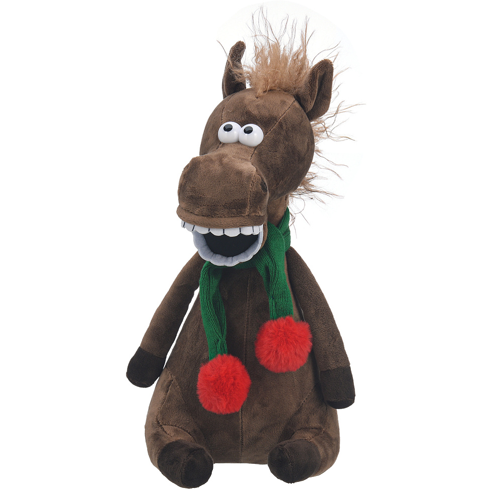 Лошадь Символ 2026 года. Мягкая игрушка «Жеребец с бубенчиками» - интернет магазин Русь Велика я 