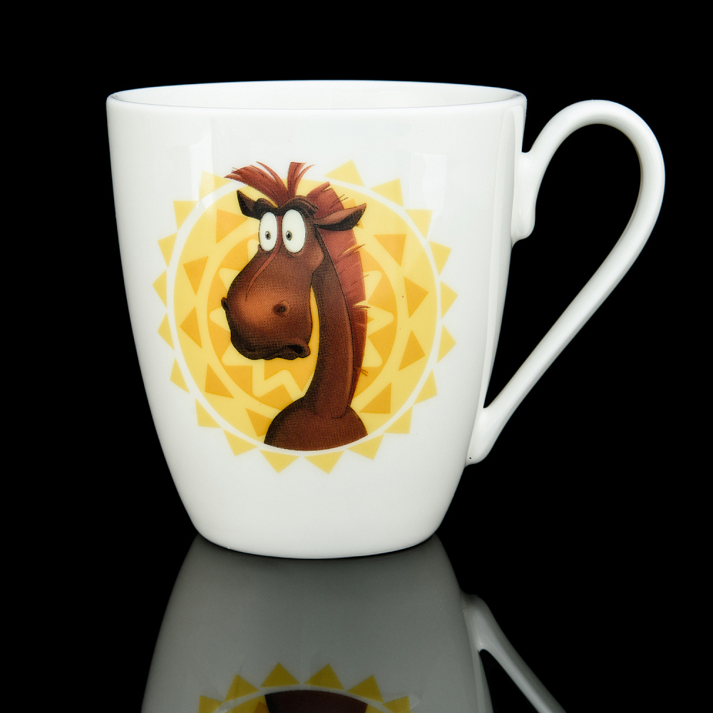 Чайный бокал 450 мл «Обожаю чай». Форма Вариации. ИФЗ - интернет магазин Русь Велика я 