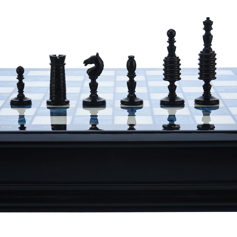 Шахматы с перламутром и фигурами из кости 45х45 см - интернет магазин Русь Велика я фото 3
