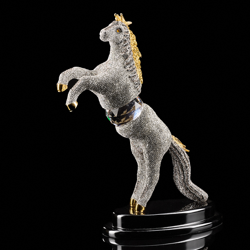Символ 2026 года. Скульптура с хрустальными стразами «Лошадь» - интернет магазин Русь Велика я фото 2
