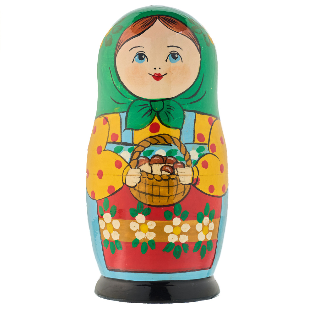 Матрешка «Традиционная с корзинкой» 5 мест - интернет магазин Русь Велика я фото 1