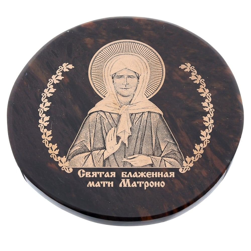 Икона автомобильная «Спаси и сохрани» из камня 7 см - интернет магазин Русь Велика я фото 3